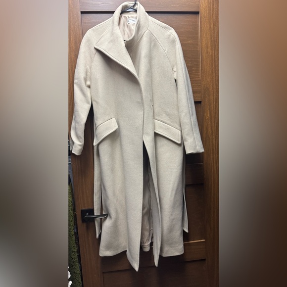 Mango Elegant Cream Women's Long Coat - Picture 1 of 10